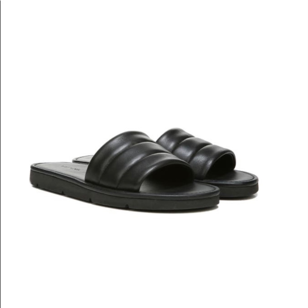 NIB Vince Olina black Leather Sandals - Size 9 - New w/box